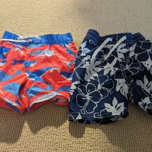 2 boys swimsuits - swimtrunks size 12-18 mo
